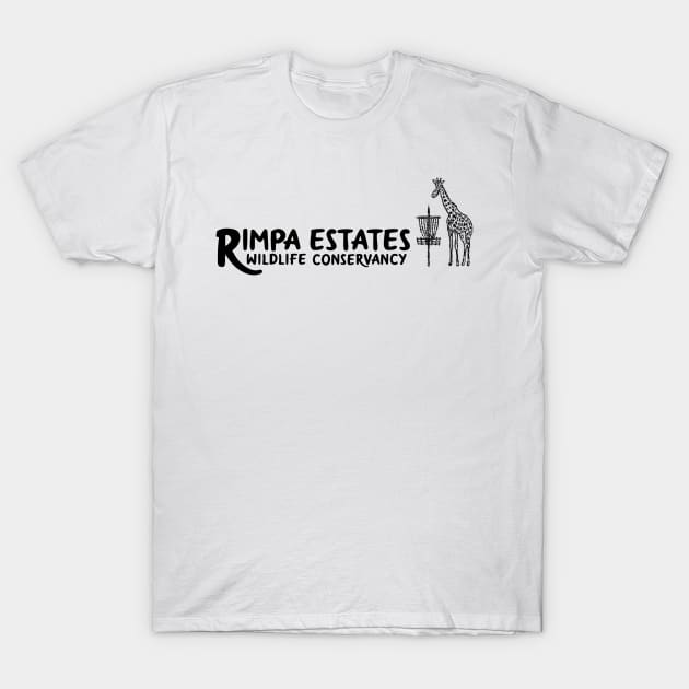 Rimpa Disc Golf, BLACK PRINT T-Shirt by Uberfy